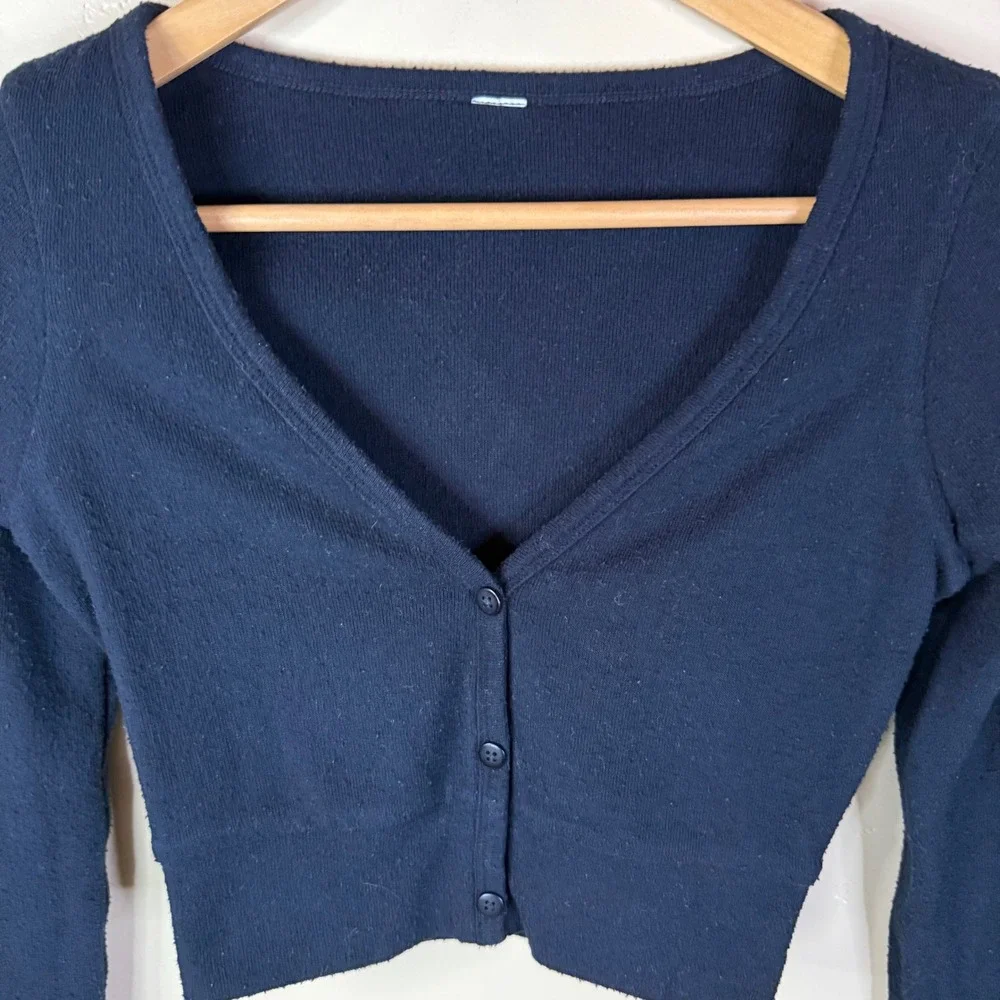 Alo Yoga Alolux Cropped Me Time Cardigan Black Size XS/S‎ Athleisure Activewear